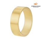 Aliança Moderna 8MM Banhada em Ouro 18k