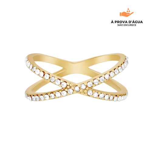 Anel Infinito Banhado em Ouro 18k