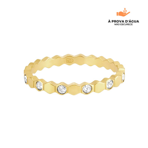 Anel Kaena Luz Banhado em Ouro 18k