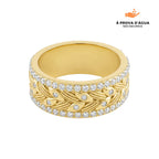 Anel Maquenze Banhado em Ouro 18k
