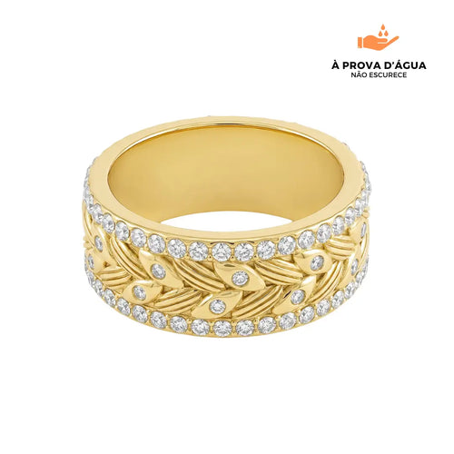 Anel Maquenze Banhado em Ouro 18k