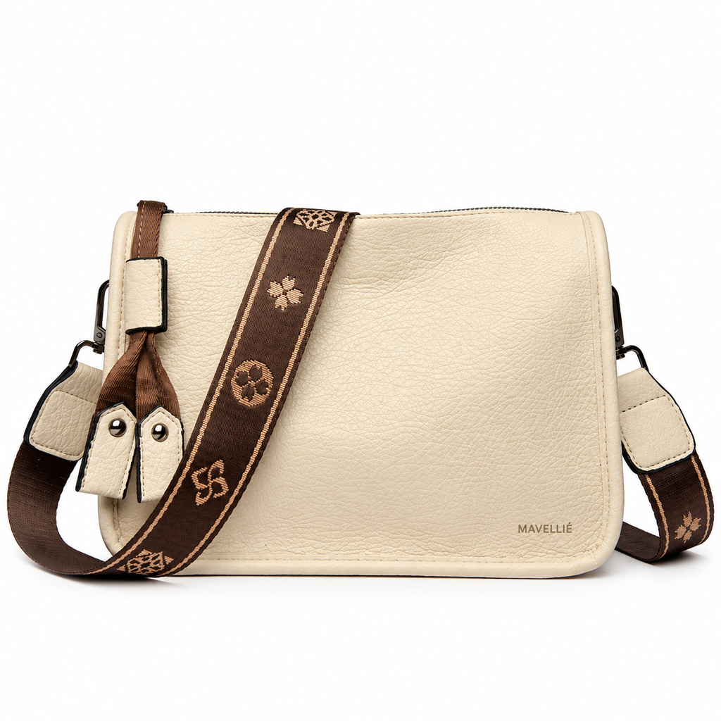 Bolsa Transversal Feminina Mavellié Milano Heritage em Couro