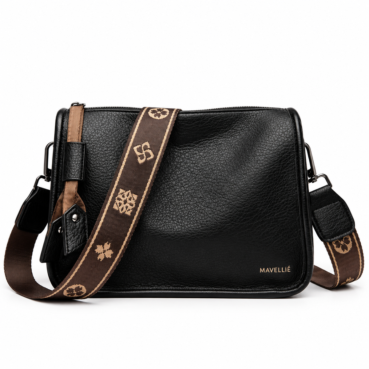 Bolsa Transversal Feminina Mavellié Milano Heritage em Couro