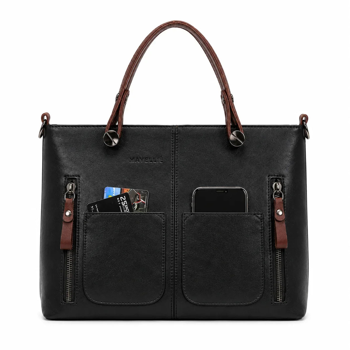 Bolsa Tote Feminina Mavellié Florence com Bolsos Frontais