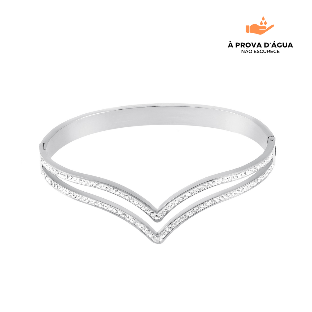 Bracelete Diadema Banhado em Prata