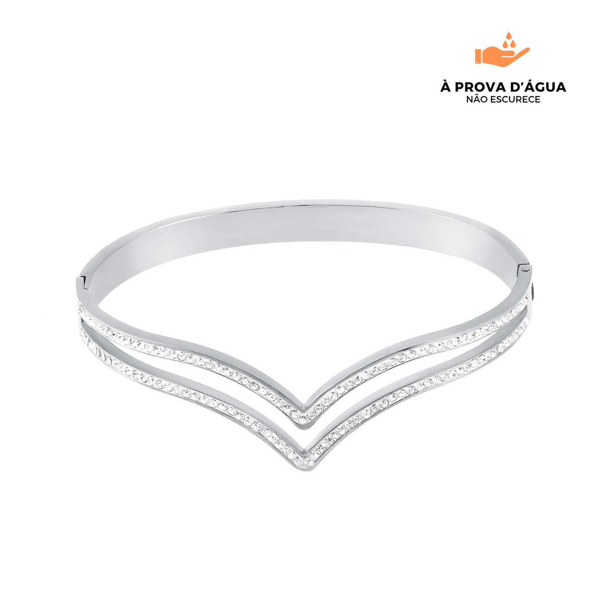 Bracelete Diadema Banhado em Prata