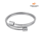 Bracelete Twister Regulável Banhado em Prata