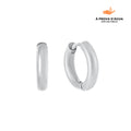 Brincos Argolas Slim 10MM Banhados em Prata