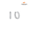 Brincos Argolas Slim 8MM Banhados em Prata
