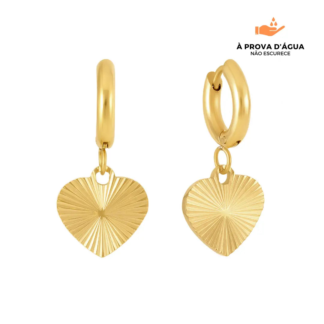 Brincos Georgina Banhados em Ouro 18k