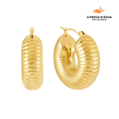 Brincos Maré Banhados em Ouro 18k