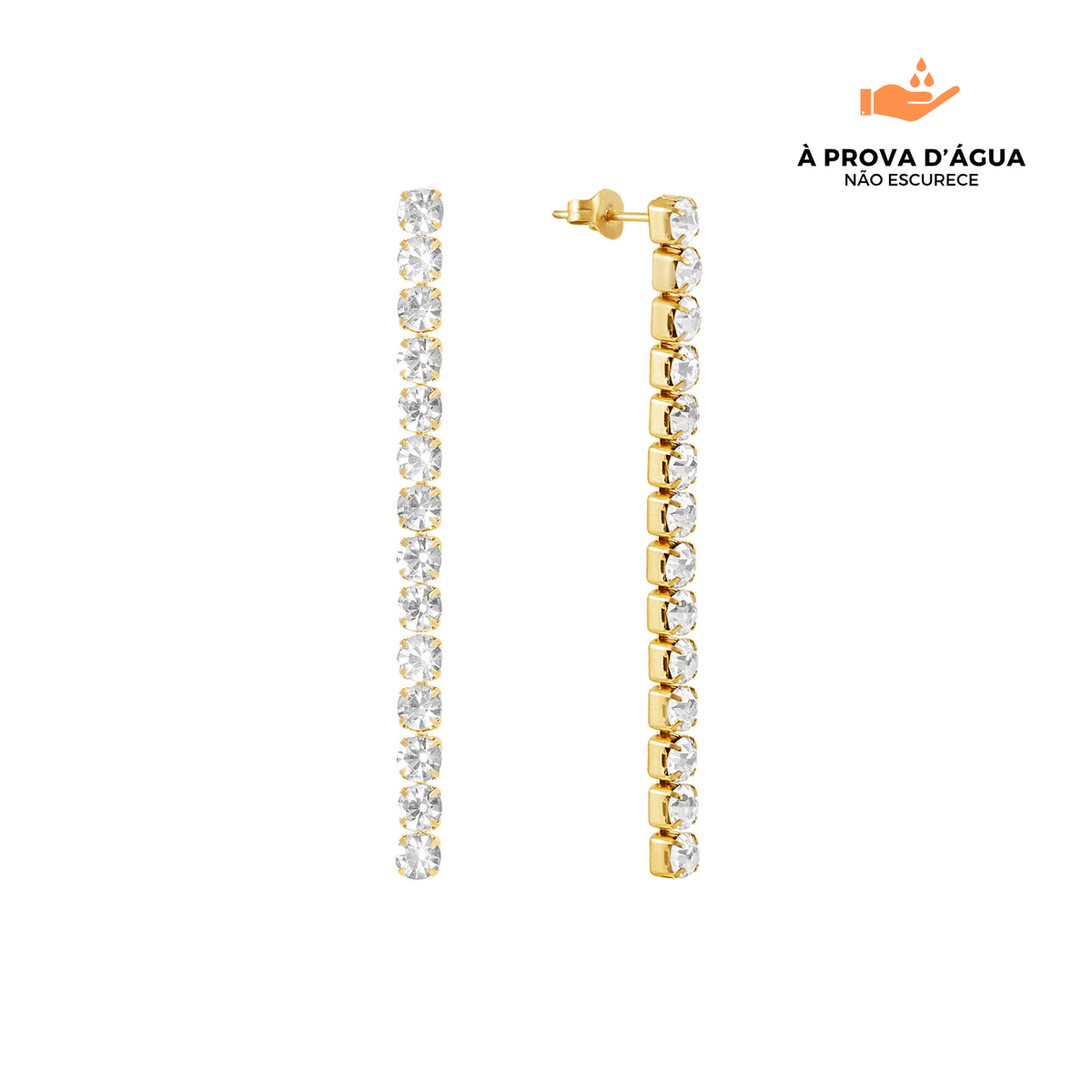 Brincos Riviera Banhados em Ouro 18k
