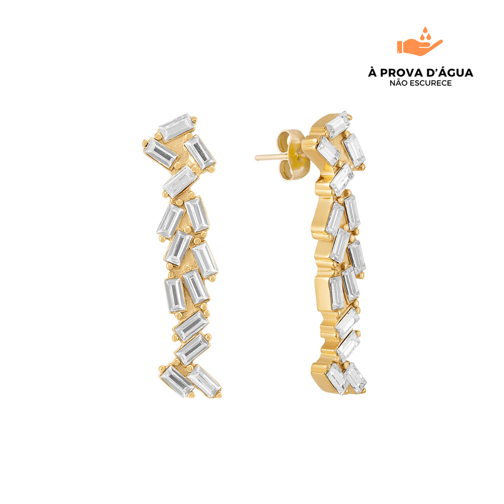 Brincos Riviera Capri Banhados em Ouro 18k