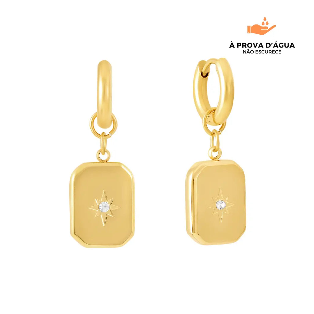Brincos Santorini Banhados em Ouro 18k