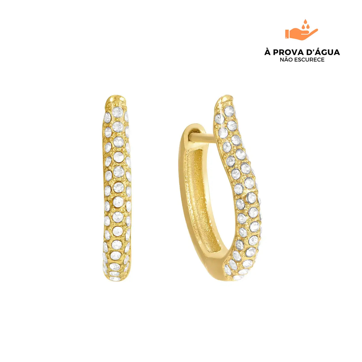 Brincos Veneza Banhados em Ouro 18k