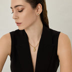 Colar de Rede Baiana com Pingente de Rosa Banhado em Ouro 18k