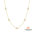Colar Cristal Banhado em Ouro 18k