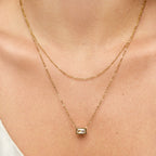 Colar Duplo Cristal Banhado em Ouro 18k
