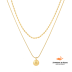 Colar Duplo Sienna Banhado em Ouro 18k