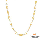 Colar de Elos Glamour Banhado em Ouro 18k