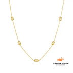 Colar Pontos Dourados Banhado em Ouro 18k
