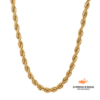 Colar Rede Baiana Tulum 8MM Banhado em Ouro 18k