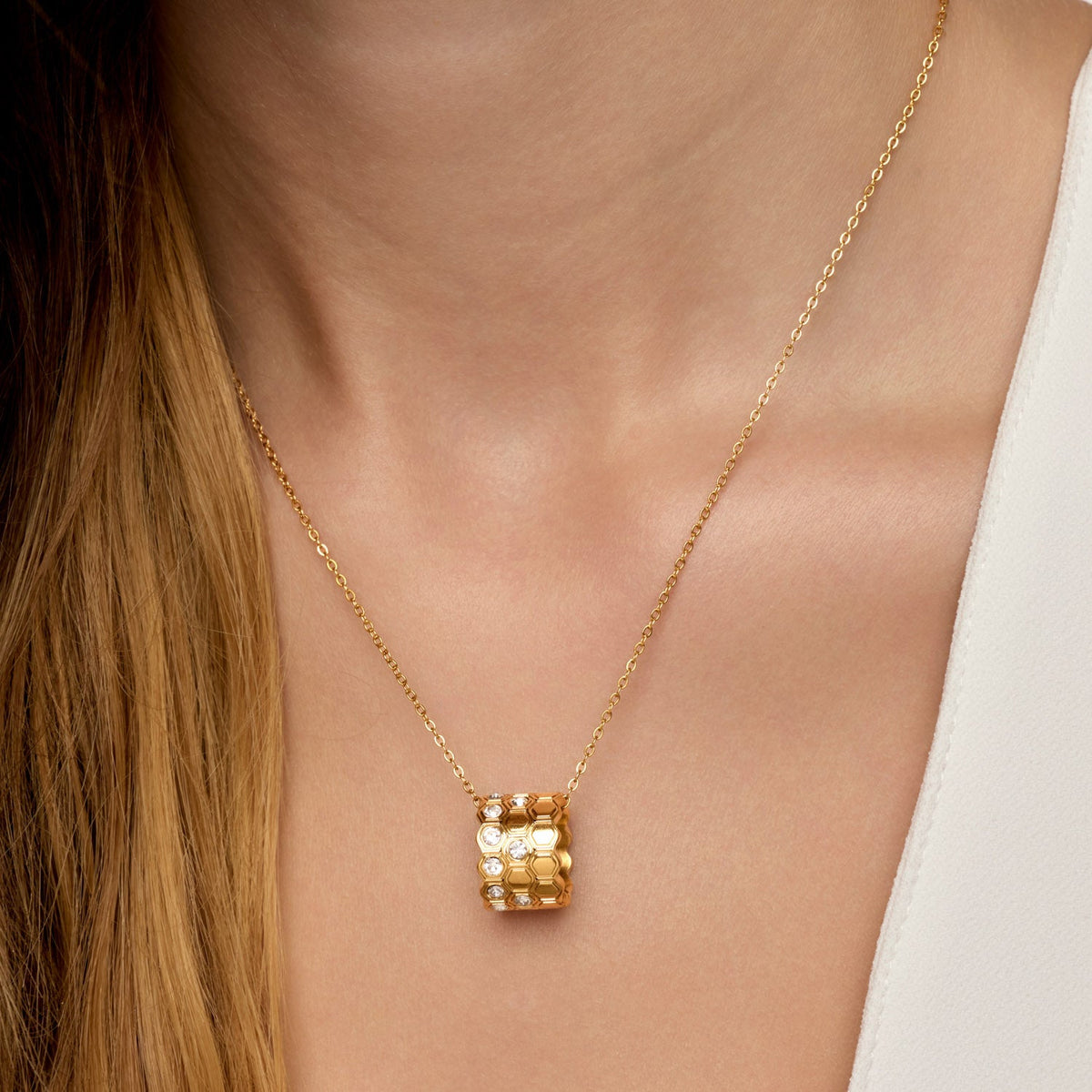 Colar Triplo Kaena Banhado em Ouro 18k