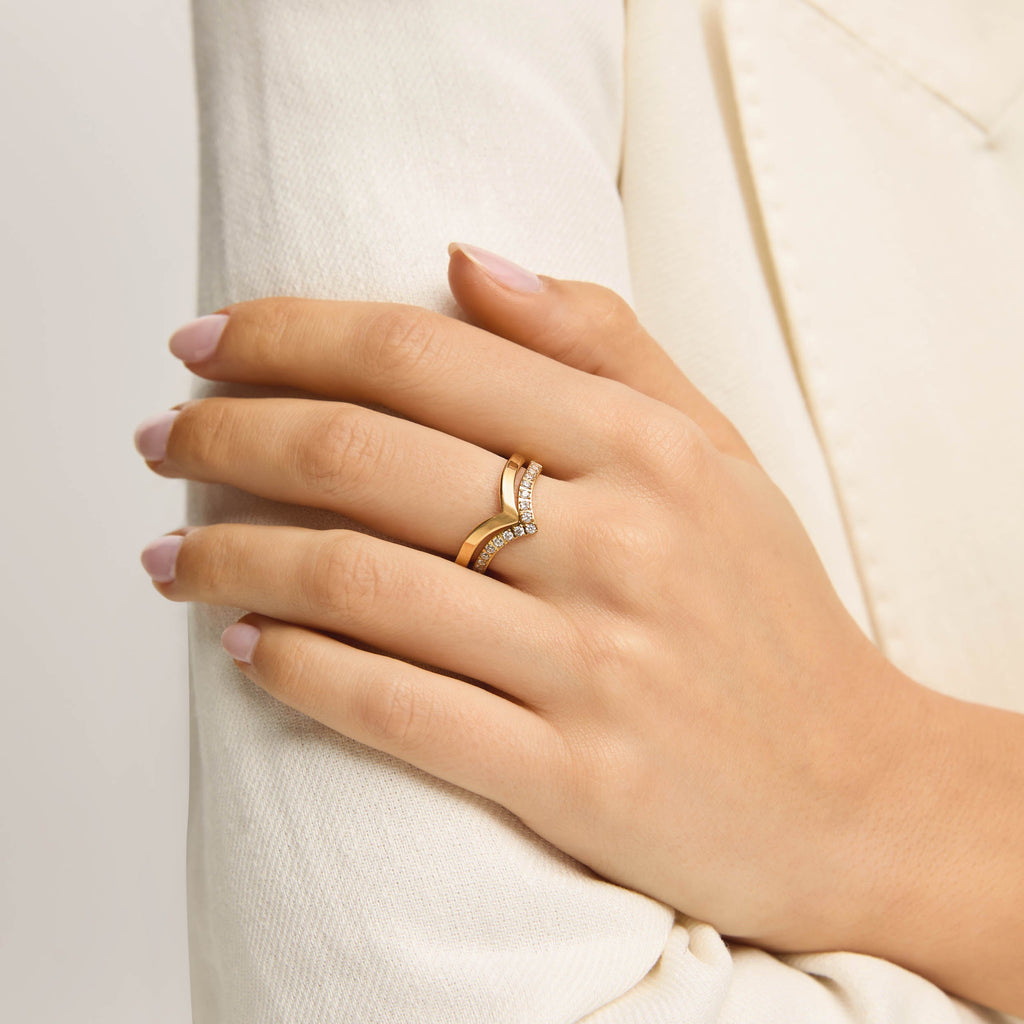 Anel Diadema Slim Banhado em Ouro 18k