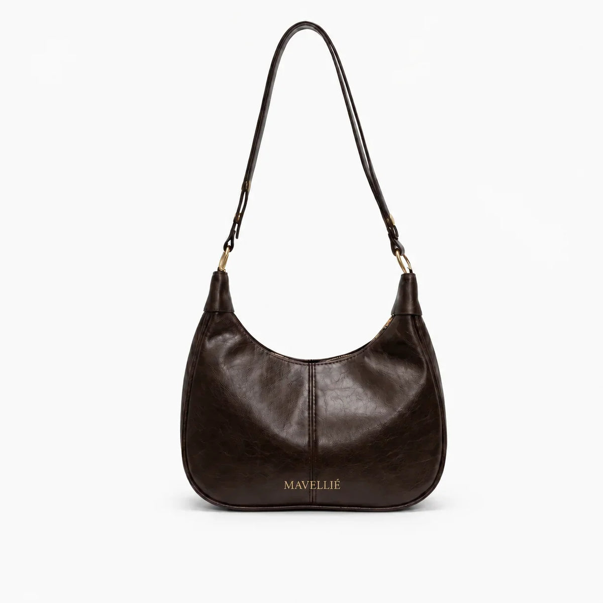 Bolsa de Ombro Feminina Nora Bag Meia Lua Couro Mavellié