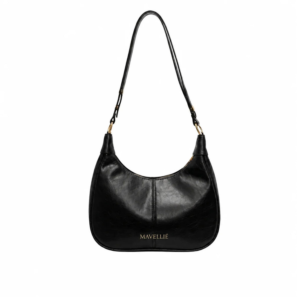 Bolsa de Ombro Feminina Nora Bag Meia Lua Couro Mavellié