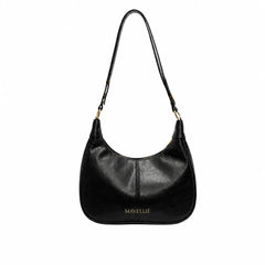 Bolsa de Ombro Feminina Nora Bag Meia Lua Couro Mavellié
