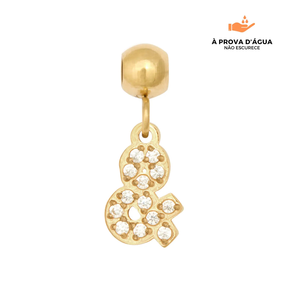 Pingente Inicial "&" Banhado em Ouro 18k