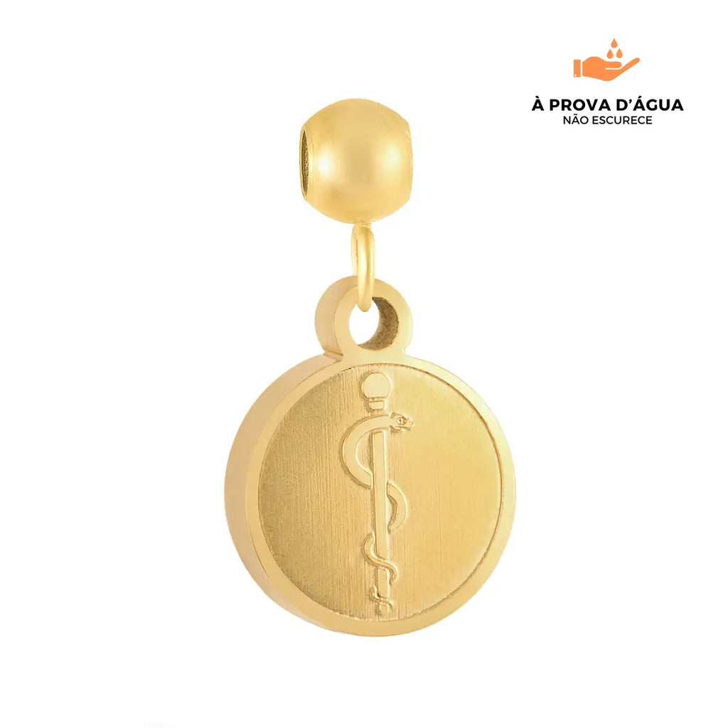 Pingente Medicina Banhado em Ouro 18k