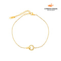 Pulseira Anéis Cruzados Banhada em Ouro 18k
