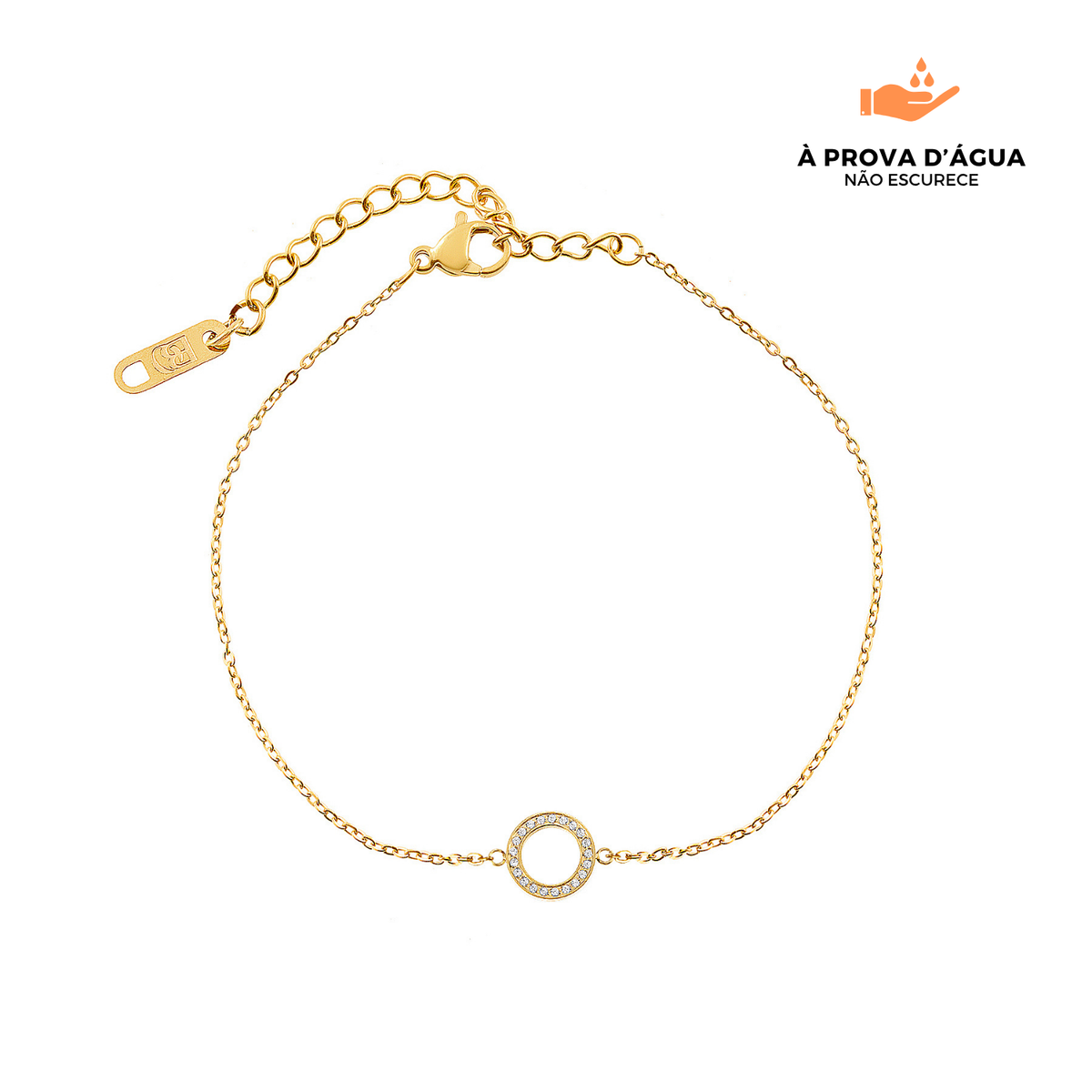 Pulseira Círculo de Luz Banhada em Ouro 18k