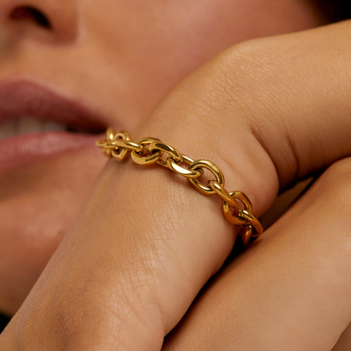 Pulseira Elos Clássico Banhada em Ouro 18k