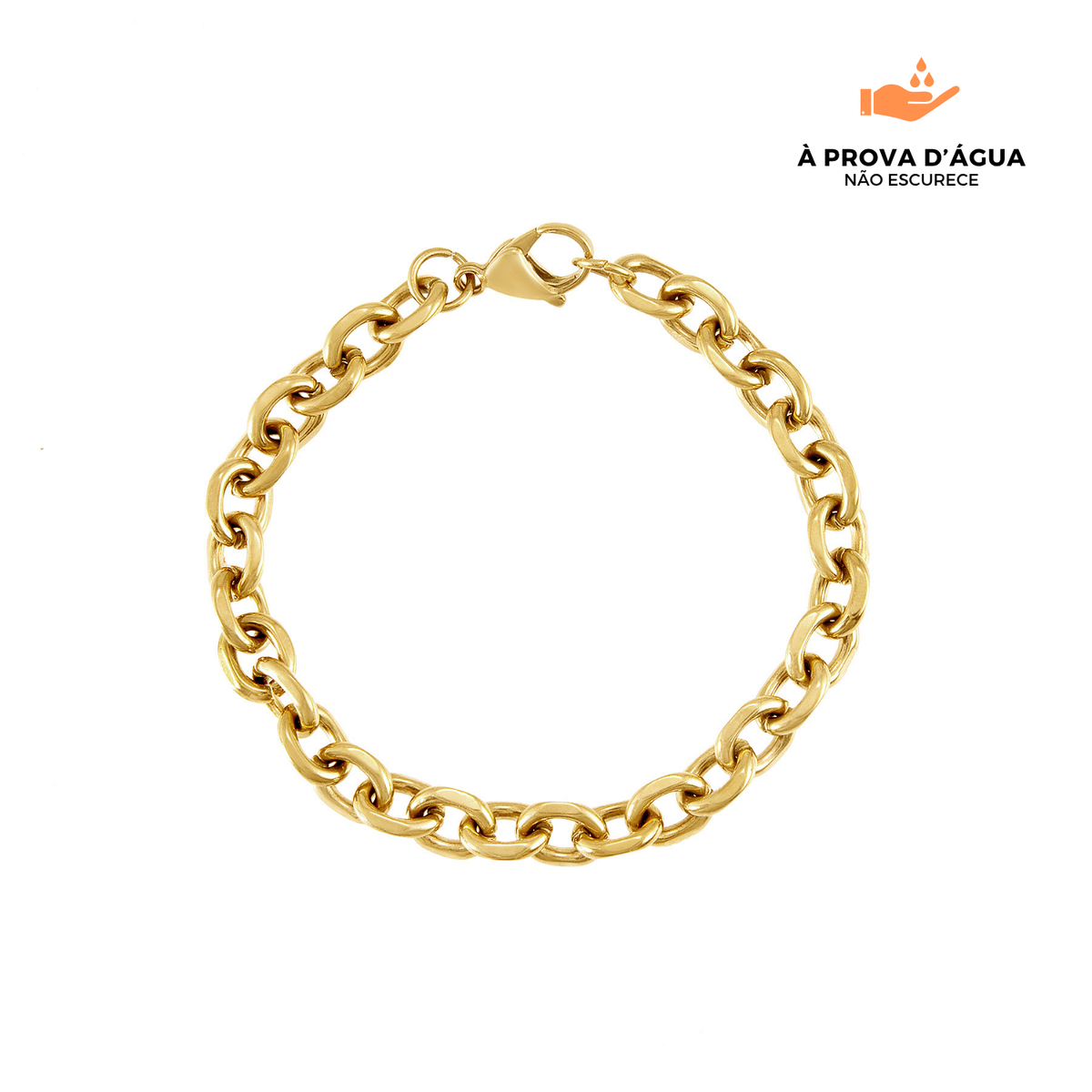 Pulseira Elos Clássico Banhada em Ouro 18k