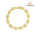 Pulseira de Elos Modernos Banhada em Ouro 18k