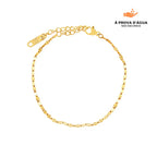 Pulseira Folhas Douradas Banhada em Ouro 18k