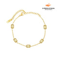 Pulseira Pontos Dourados Banhada em Ouro 18k