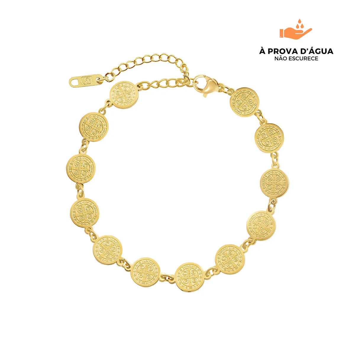 Pulseira São Bento Banhada em Ouro 18k