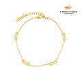 Tornozeleira Infinito Banhada em Ouro 18k