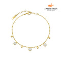 Tornozeleira Serena Banhada em Ouro 18k
