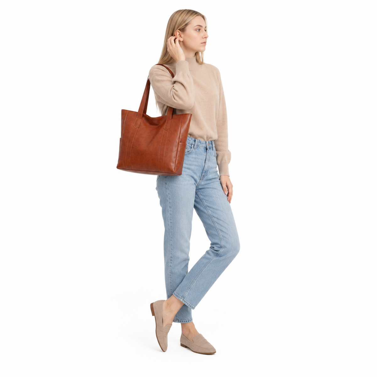 Bolsa Tote Feminina Mavellié Verona Espaçosa com Alça de Ombro