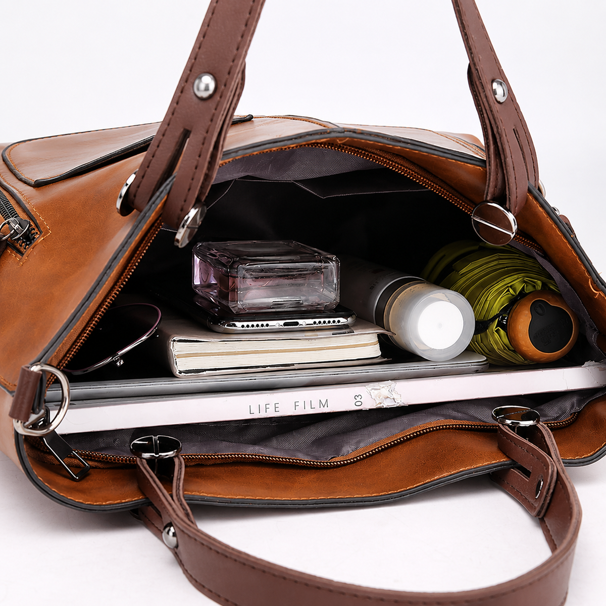 Bolsa Tote Feminina Mavellié Florence com Bolsos Frontais