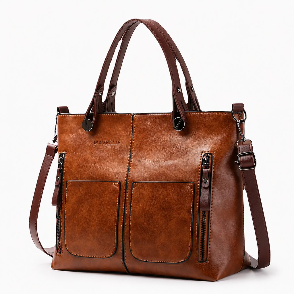 Bolsa Tote Feminina Mavellié Florence com Bolsos Frontais