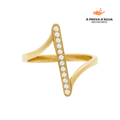 Anel Marquesa Banhado em Ouro 18k
