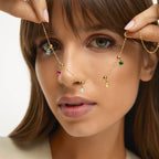 Pingente Ponto de Luz Esmeralda Banhado em Ouro 18k
