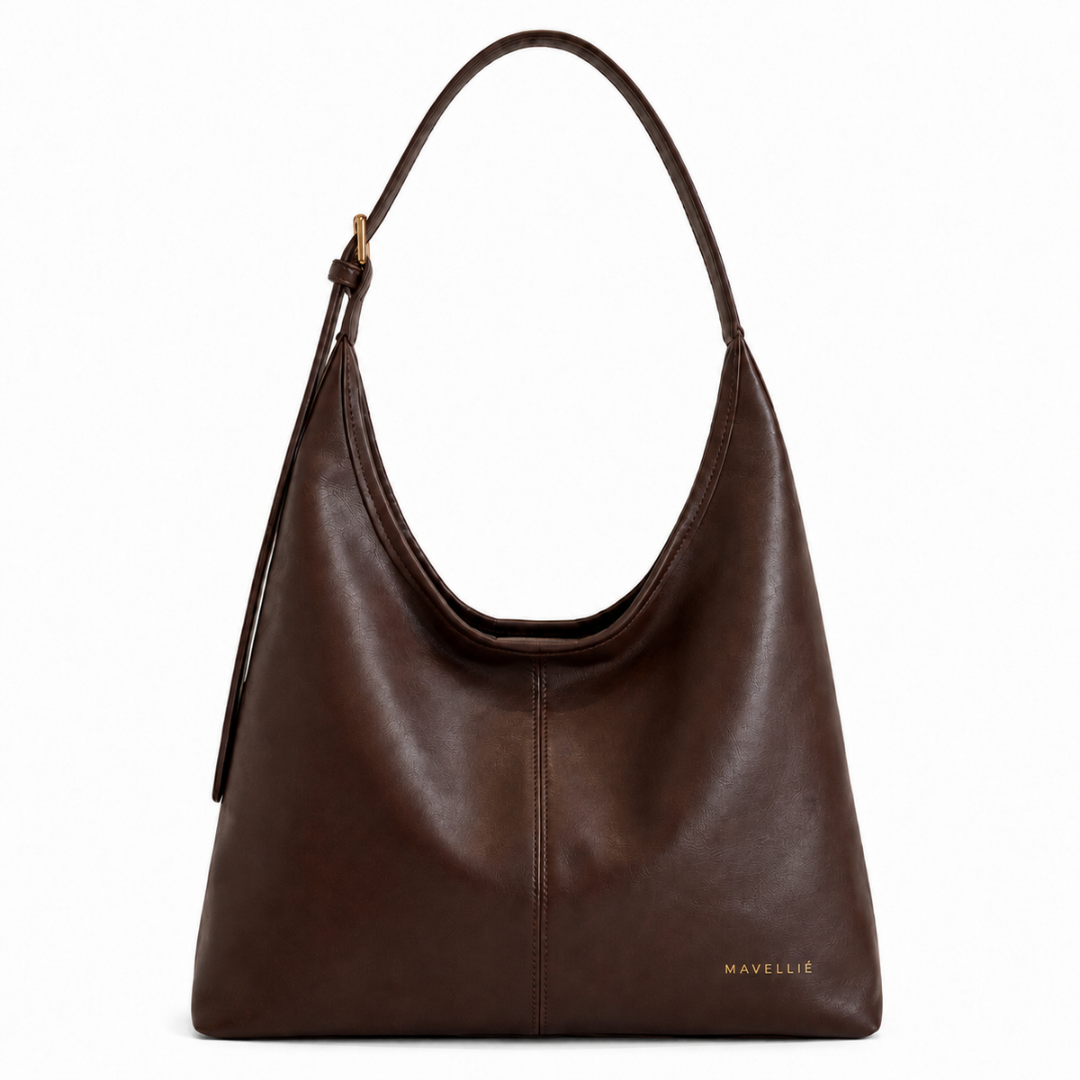 Bolsa Hobo Feminina Mavellié Ferrara Marrom com Alça de Ombro